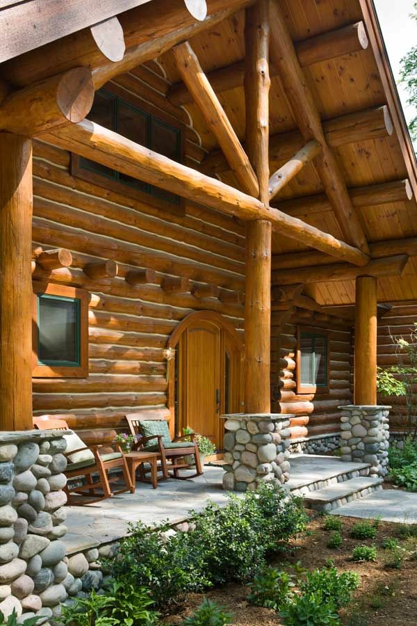 construction de maison en bois avec porche de porche construire des pierres eux-mêmes