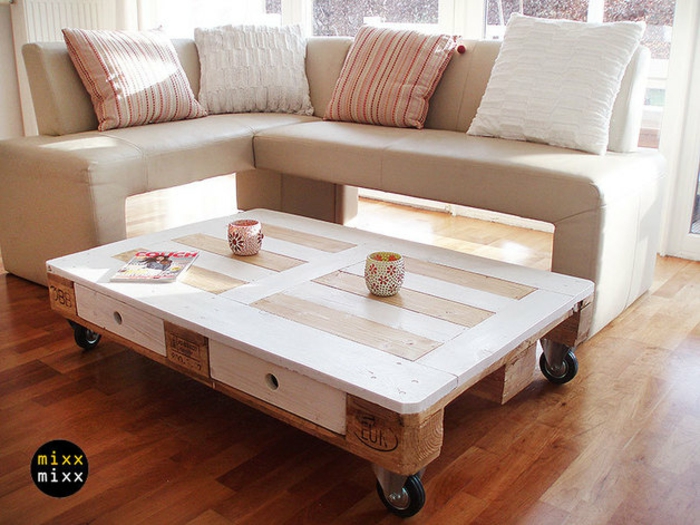 palettes en bois meubles de jardin de palettes rouleaux de table de café europalette