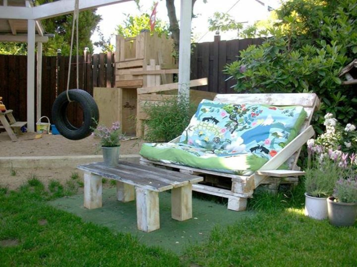 ξύλινες παλέτες DIY έπιπλα κήπου καναπέδες τραπεζάκι καφέ κατασκευάστε τον εαυτό σας