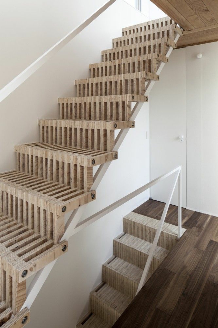 staircases themselves build examples of modern wooden stairs