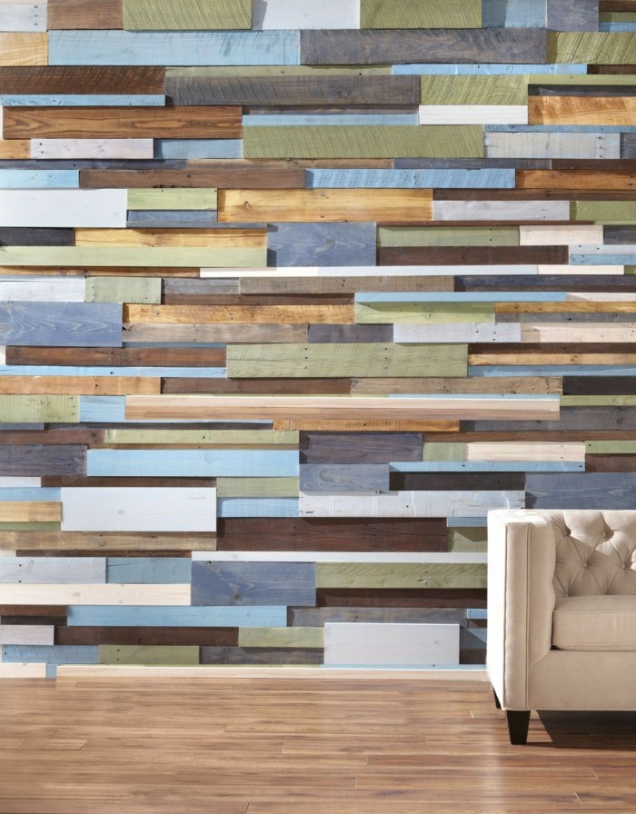 dřevěné stěny zalesněné nápady ložnice barevné