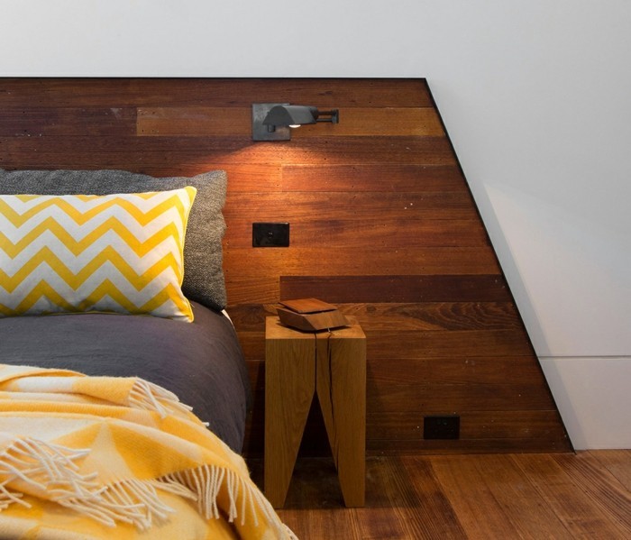 дървени стени горски идеи спалня табла