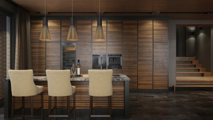 dřevěné stěny dřevěné ložnice nápady luxusní