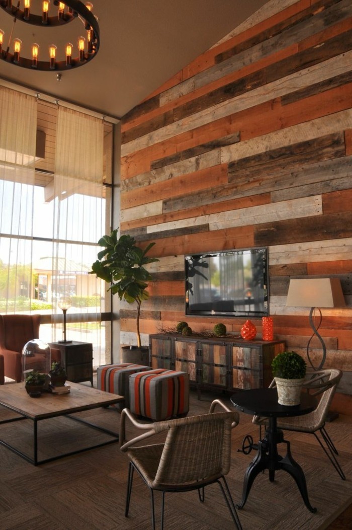 dřevěné stěny zalesněné nápady ložnice vnořené