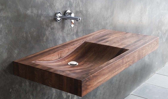 baie chiuveta baie moda suprafata lemnului plat