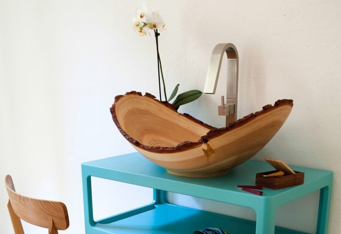 baie chiuveta baie design lemn suprafata proaspat baie moderna