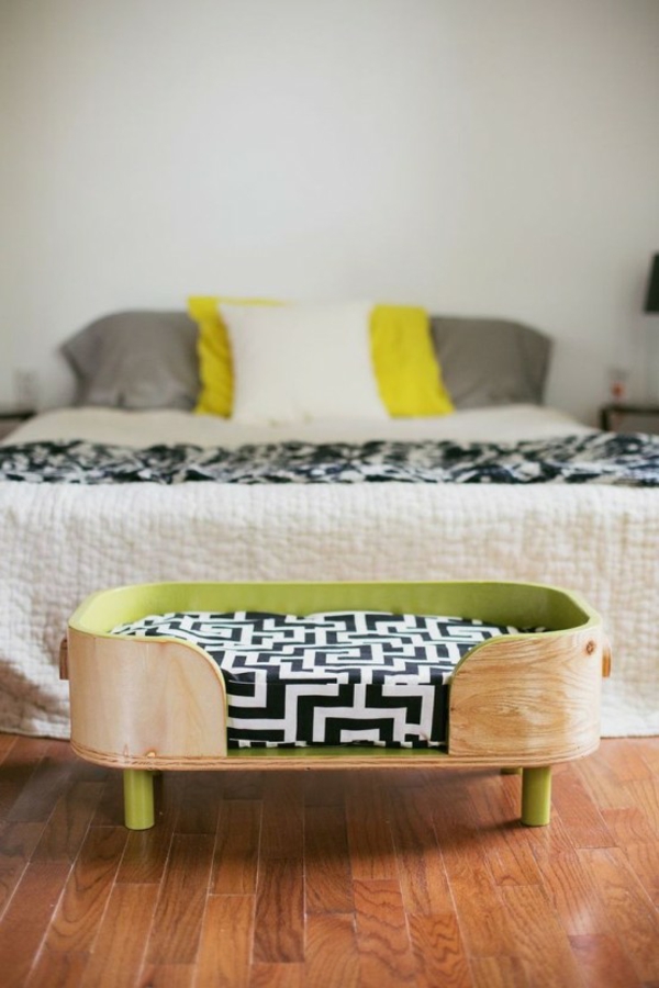 Pes posteli DIY stavět DIY zásuvky polštář ložnice