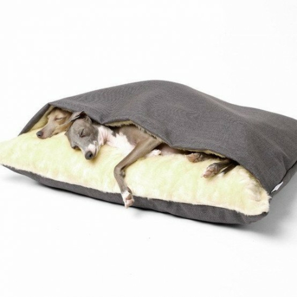 Šunų lova pati sukūrė pagalvę purvą su antklodė