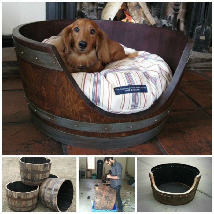 Dog κρεβάτι ιδέες DIY upcycling έπιπλα