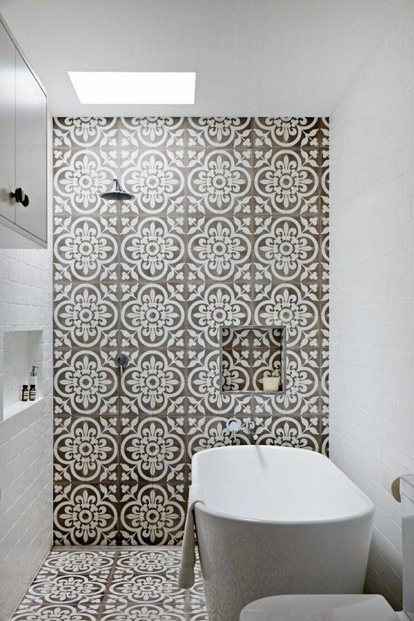 ideas para diseño de interiores baño elementos florales