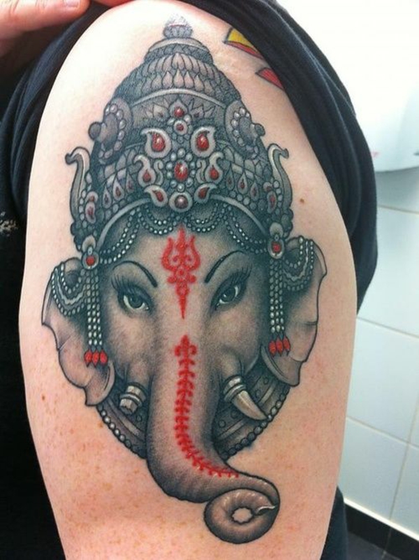 τατουάζ σχέδιο μοτίβο βασιλιάς ελέφαντα