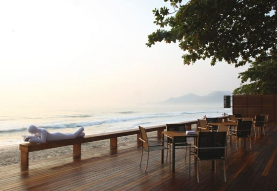 ideas for terrace design wooden deck seascape