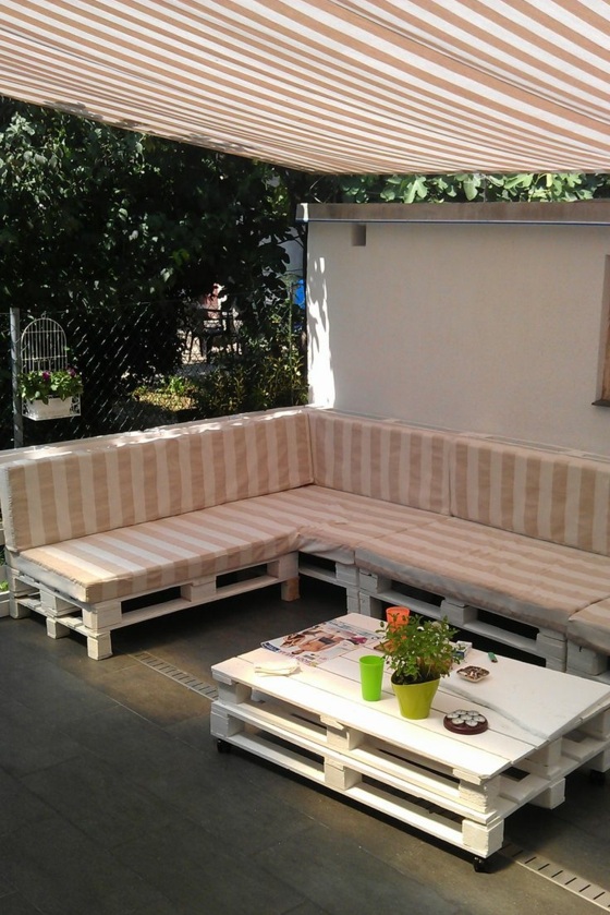идеи за тераса дизайн тарцес мебели от палети градинска мебел градинска маса