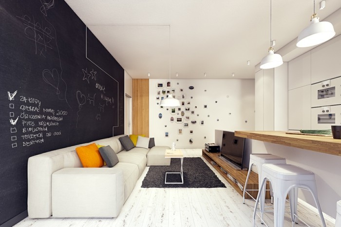 nápady pro stěnu designu obývacího prostoru stěnového panelu