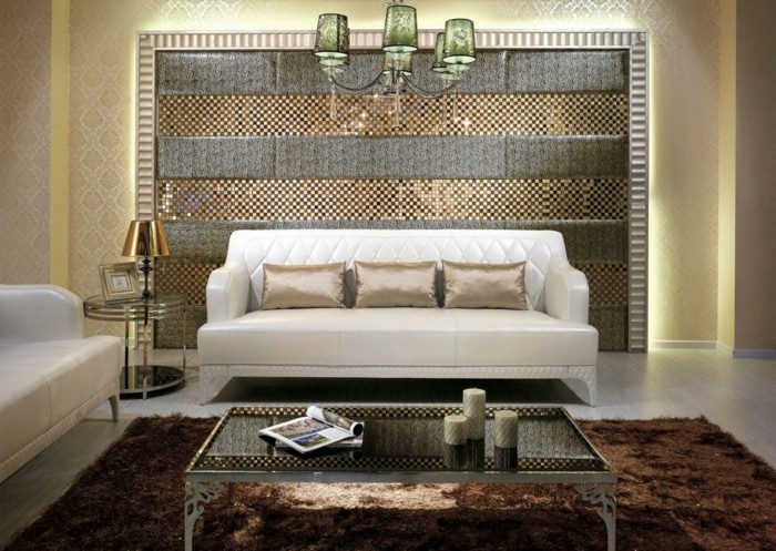 идеи за стена дизайн идеи за живот хол стая бежов килим луксозни мебели