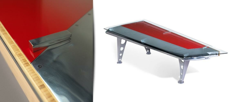 meubles de style industriel table de conférence de meubles de fantaisie DC 9 rouge