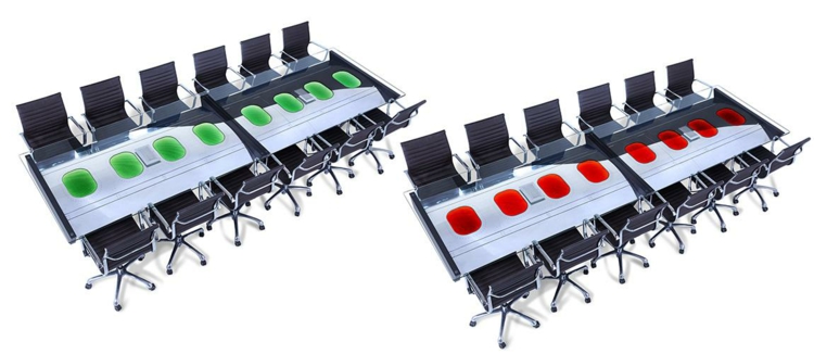 meubles de style industriel meubles de fantaisie salle de conférence table couleur accents