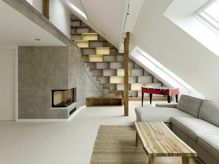 ideas de diseño de interiores sala de estar configurar ático