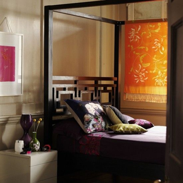 ориенталска спалня дървена възглавница за легло