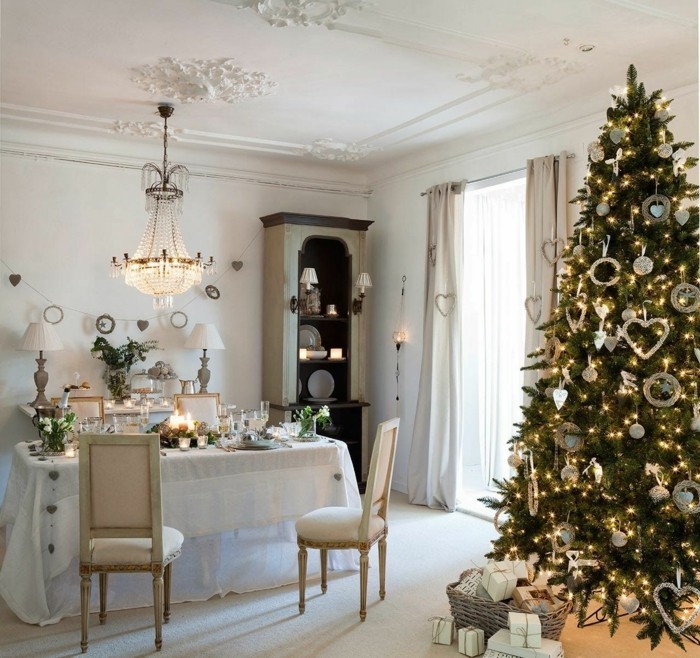 Interieur Woonkamer Kerst Eetgedeelte Kerstboom