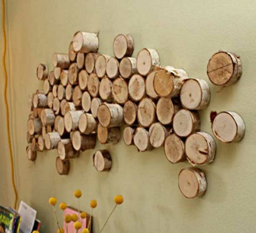 Самата декорация на стената прави инсталирането на дърва за огрев
