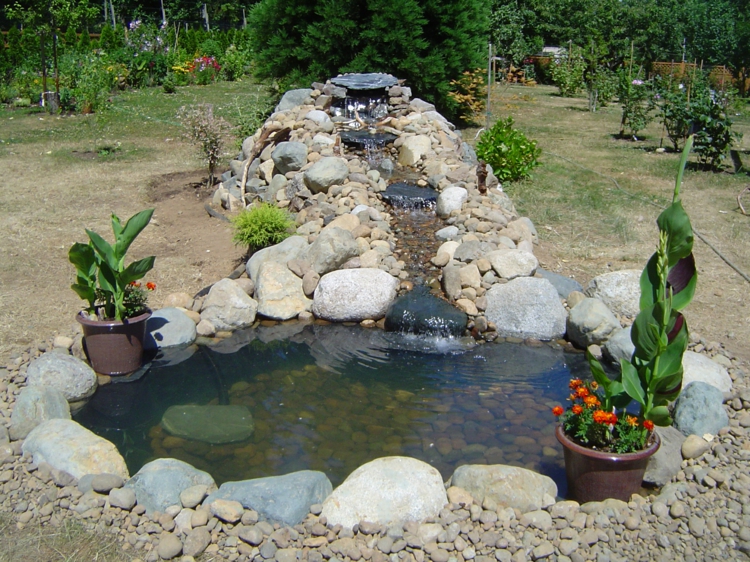 images d'étang de jardin inspirant jardinage jardin en pot aménagement paysager avec des pierres