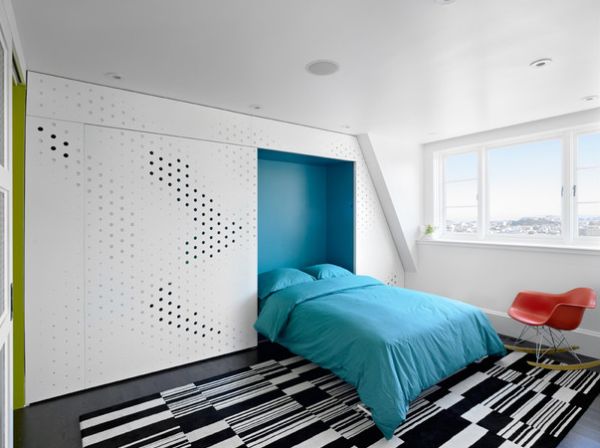 интелигентни дизайни със сгъваемо легло морско синьо спално бельо