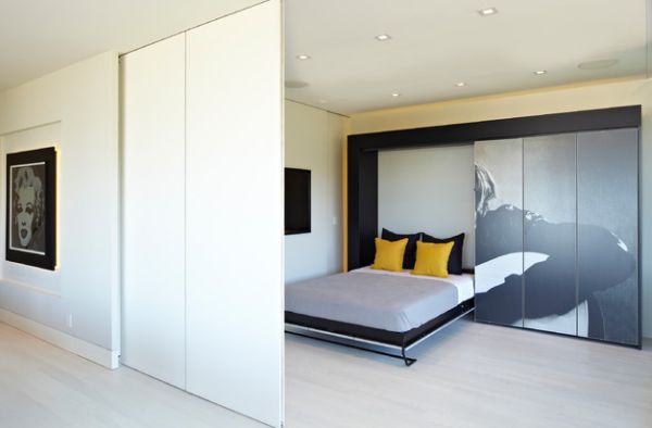 Интелигентен дизайн с плъзгаща се сгъваема постелка и скрито легло