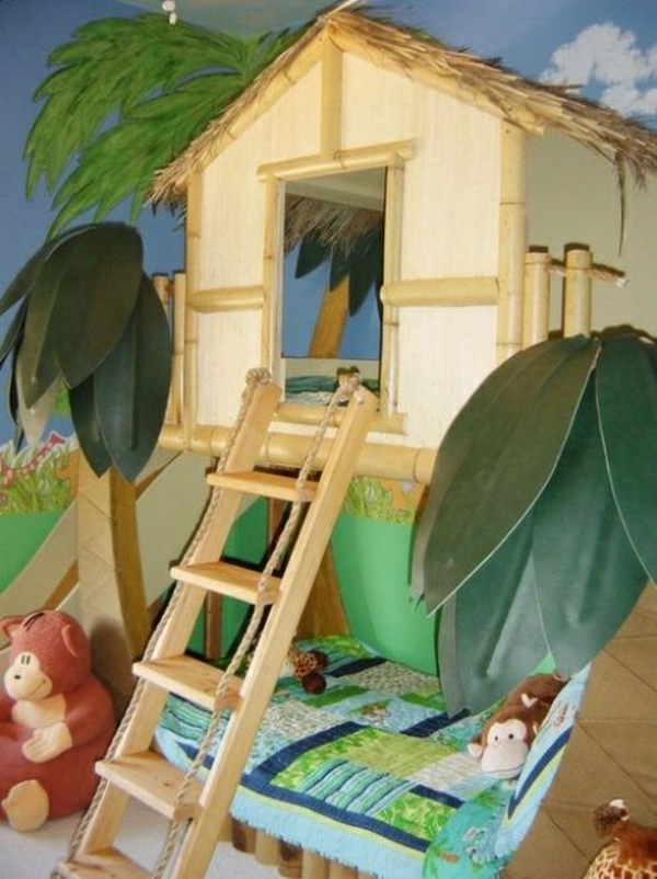 interiør ideer til børnehave legeplads træ hytte