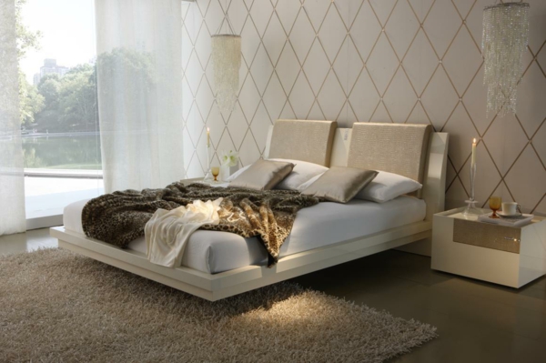 Italský italský styl nábytek ložnice postel