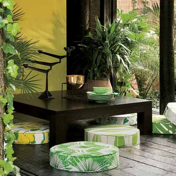 Ideas de decoración japonesa plana estilo zen plantas calmante