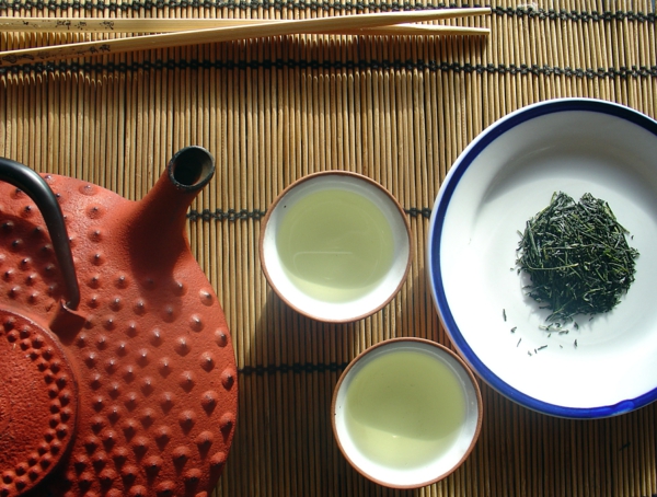 Japansk grøn te drikke kop grøn citronsukker