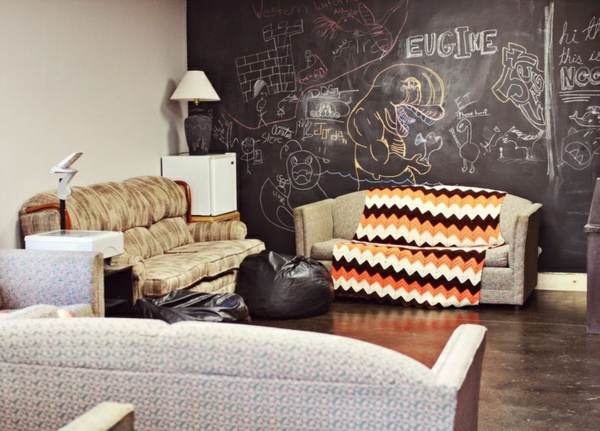 youth room design ideas sofa blackboard
