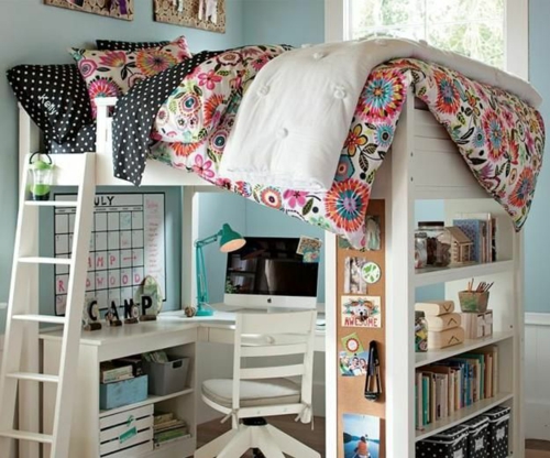 youth room set up ideas bunk bed with study corner underneath