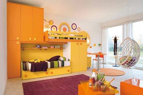 youth room set up ideas in yellow carpet swing