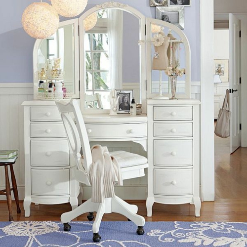 youth room decorate idea girl room dressing table with mirror