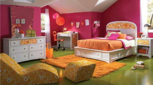 youth room furnishing ideas girl room color scheme