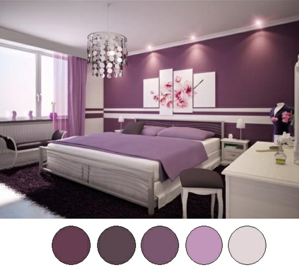 youth room for girls purple color palette