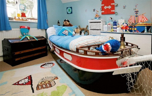 drengens værelse sætte op båd seng