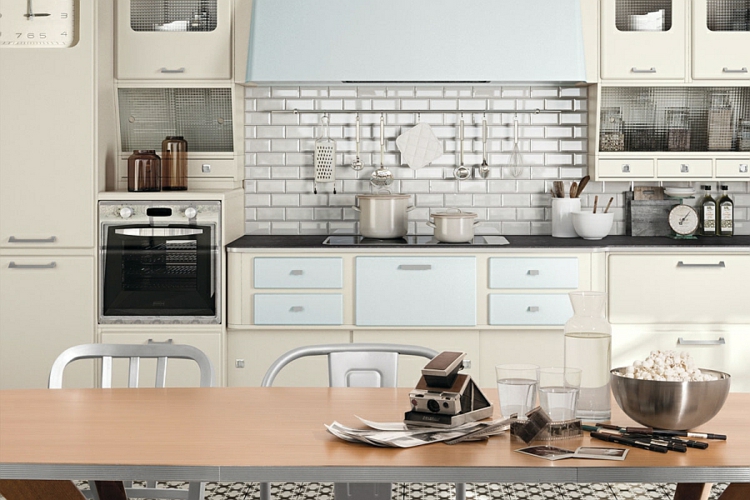 virtuvės dizaino virtuvės spintelės retro stiliaus pastelinės virtuvės sienų plytelės