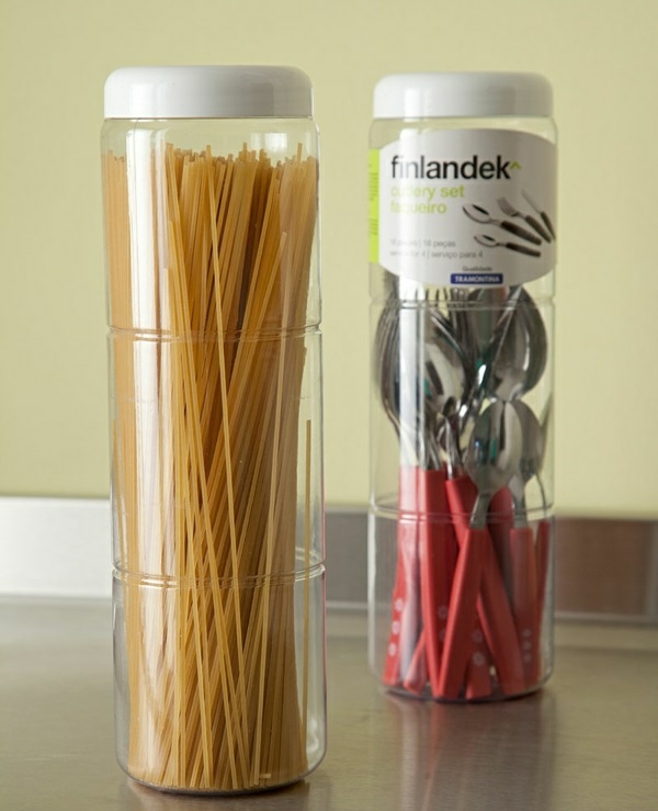 idées de conception de cuisine idées de cuisine arrangement pâtes spaghetti boîte de rangement couverts