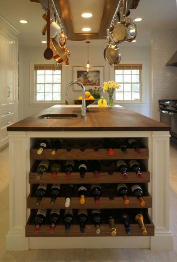 kuchyňský blok volně stojící kuchyňské ostrovní stojan na víno