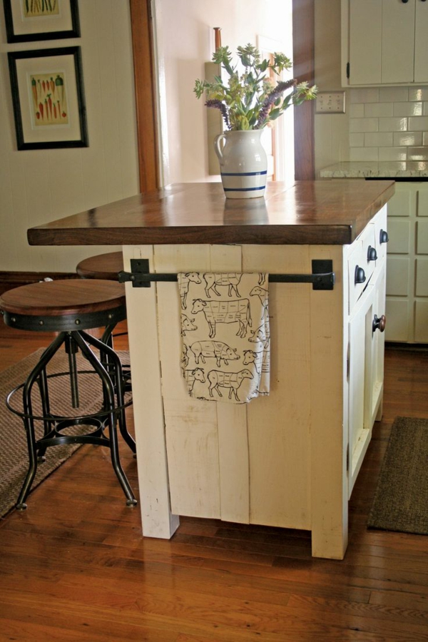 кухненски блок самостоятелен бар стол с две тона