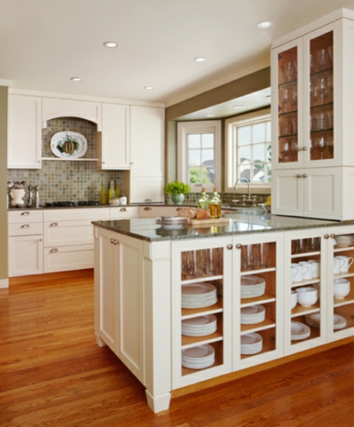 virtuvės idėjos virtuvės salė su spintelėmis
