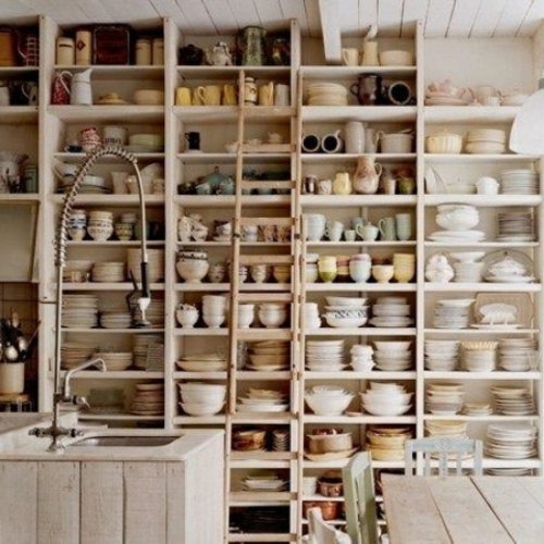 virtuvės idėjos sienų lentynos statyti save