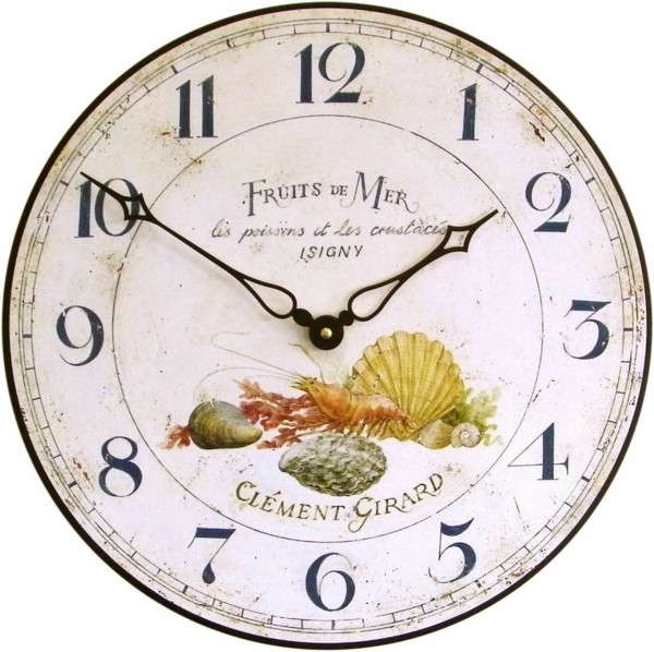 diseño de relojes de cocina relojes de pared vintage decoración de la pared ideas mariscos