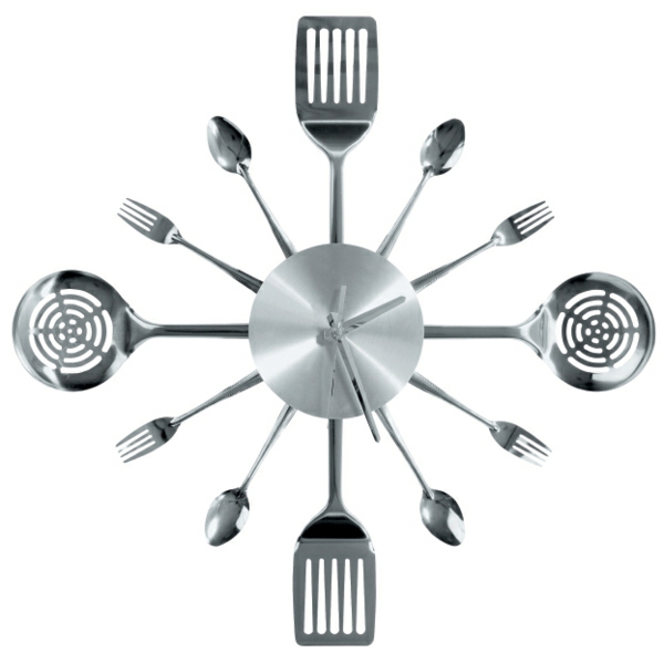 ceasuri de bucătărie ceasuri de perete moderne decorație de perete furculiță furculiță oțel inoxidabil