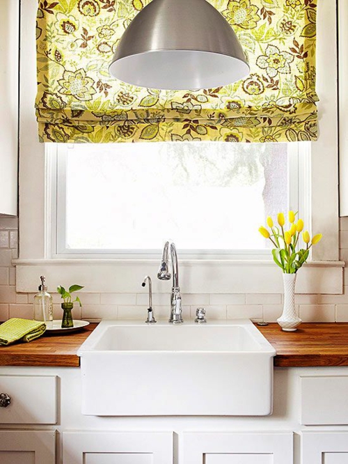 cortinas de cocina cocina ideas de diseño cocina cortinas fregadero encimera de madera