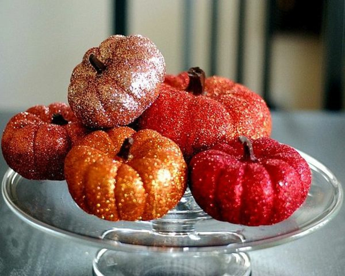 Тиквени Декорация DIY Идеи Mini Gourds Glitter Прах