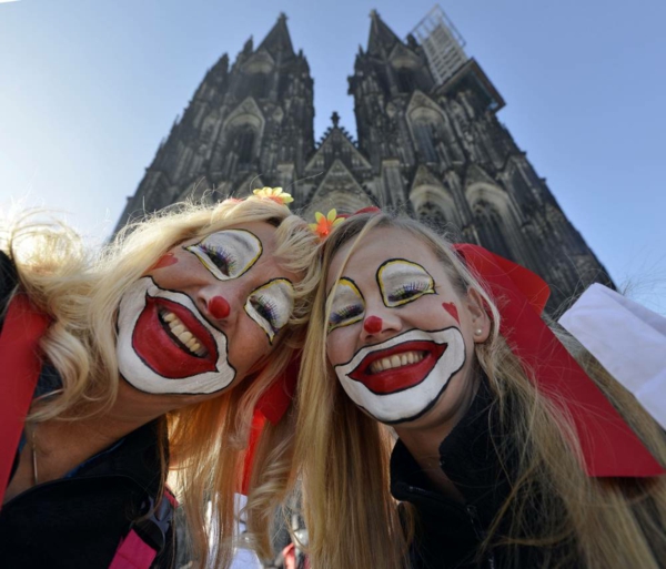 Karneval 2015 i Köln clowns damer